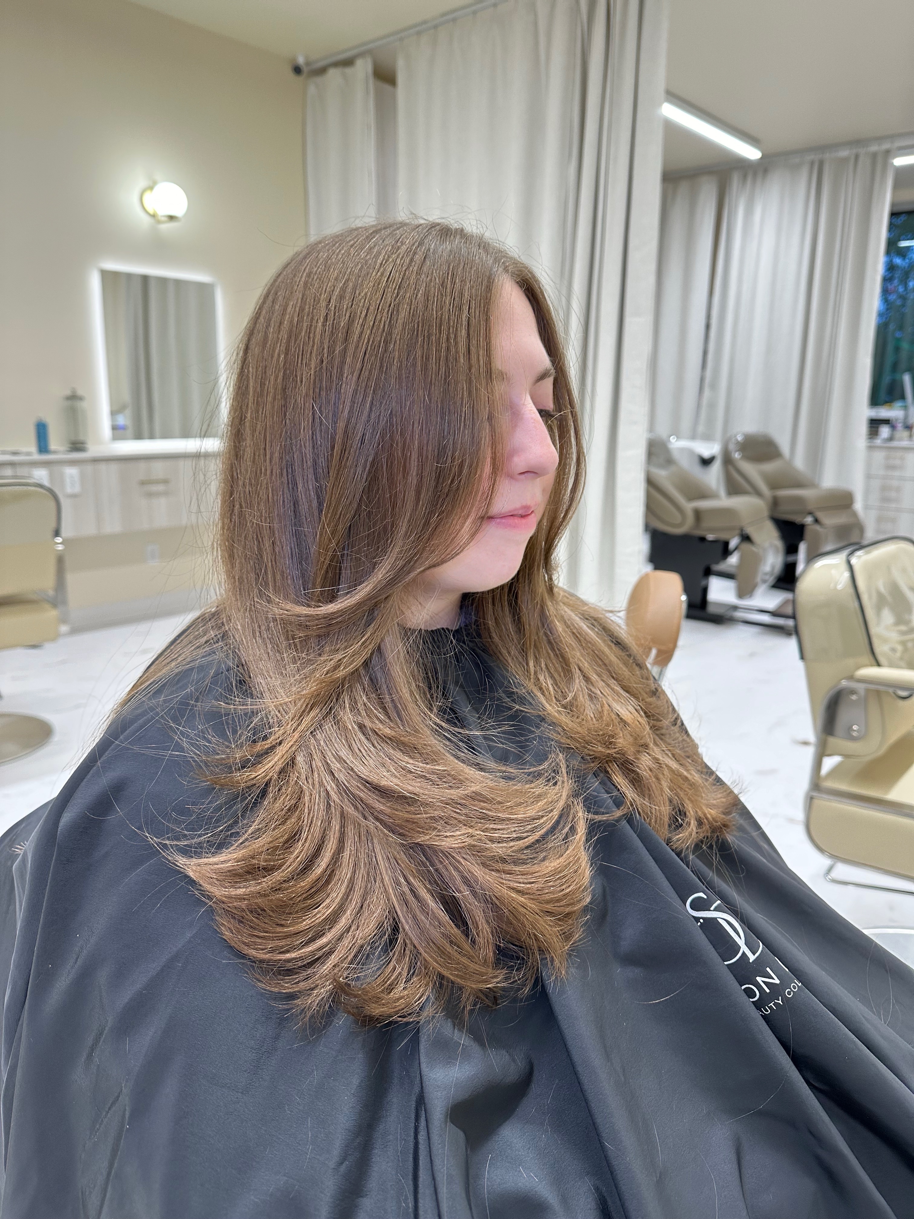Blonde balayage hair transformation at Salon Dain Toronto